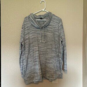 Eddie Bauer Gray Cowl Neck Cozy Sweater